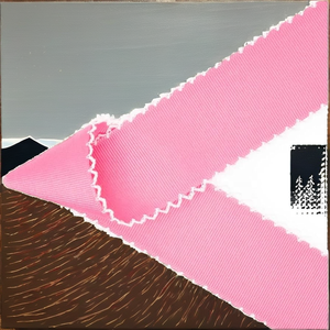 شريط جروجران مزدوج الوجه من البوليستر 100٪ بعرض 1.5 بوصة، أبيض مع حواف مطرزة، عالي المتانة ومنسوج بتقنية مونستيتش، مثالي لصنع فيونكات الشعر - Product Image 2