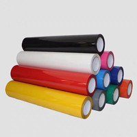 Yinghe gros 0.5*25M coloré personnalisé 3d bouffée vinyle Pu film HTV transfert Film rouleaux conception pour vêtements corée qualité