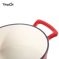 Marmite hollandaise en fonte format familial, revêtement émaillé, compatible four, construction métallique durable, compatible gaz et induction, inclut une marmite, cuisine