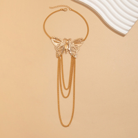 Bracelets de Bras Supérieur Papillon avec Breloques et Longs Glands, Chaînes Tendances pour Femmes, Accessoires de Mode Urbaine, Cadeaux Bijoux
