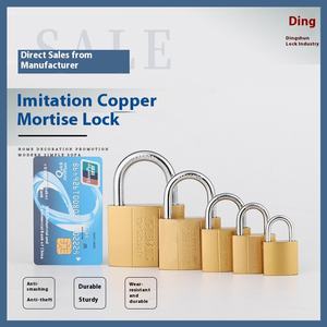 Le <span class=keywords><strong>prix</strong></span> est bon marché laiton poli cuivre <span class=keywords><strong>cadenas</strong></span> simple déverrouillage dortoir tiroir serrure antivol petite serrure 50mm - Product Image 5