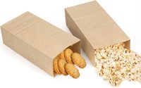 KH Kraft Durable Brown Paper Snack Bag Style classique Petits sacs de faveur de fête de biscuits pour la promotion de supermarché