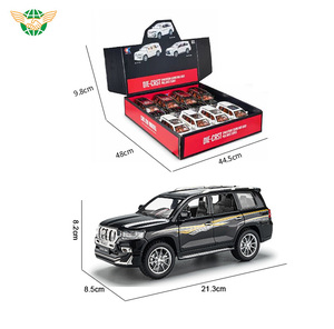 Diecast xe 1/24 Đồ chơi mô hình xe 1/24 quy mô kéo trở lại Prado xe với âm thanh ánh sáng 6 cửa có thể mở ra hộp hiển thị cho trẻ em bên món quà - Product Image 6