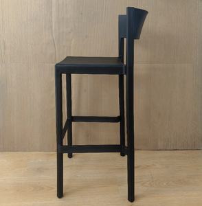 Nouveauté moderne <span class=keywords><strong>65</strong></span> <span class=keywords><strong>cm</strong></span> assis <span class=keywords><strong>chaise</strong></span> de <span class=keywords><strong>bar</strong></span> empilable en plein air restaurants tabourets en plastique <span class=keywords><strong>noir</strong></span> <span class=keywords><strong>bar</strong></span> <span class=keywords><strong>chaise</strong></span> haute pour la cuisine Lsland - Product Image 4