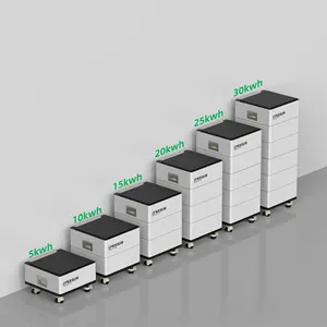 Gabinete de batería de almacenamiento de energía solar Banco de almacenamiento de energía de batería para el hogar 5KWH 10KWH 15KWH 20KWH 30KWH 48V 51,2 V apilable