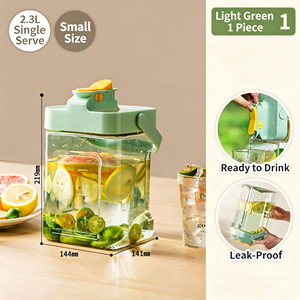 Jarra de Agua para Refrigerador de Plástico de Gran Capacidad Resistente a Altas Temperaturas para Té de Frutas y Bebidas Frías con Grifo - Product Image 5