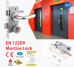Door <strong>Lock</strong> CE EN 12209 Fire Rated High Security Door Hinge Stopper <strong>Mortise</strong> <strong>Lock</strong> <strong>Set</strong> for Metal Door - Product Image 4