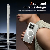 Pour Xiaomi 15T Pro PC TPU 2 en 1 étui clair magnétique robuste Protection contre les chutes Anti jaunissement antichoc protéger étui Transparent