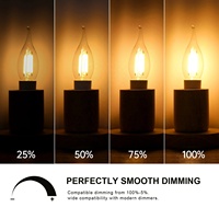 C35 C32 LED Bougie Ampoules 2w 4w 6w 360 degrés led filament bougie ampoule led éclairage E10/E11/E12/E14/E17/B15