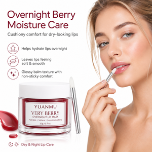 Mascarilla Labial Nocturna Reparadora, Suavizante, Hidratante Intensa y Voluminizadora con Extracto de Bayas para <span class=keywords><strong>Labios</strong></span> Secos y Agrietados - Product Image 3