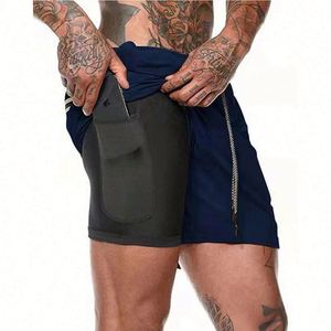 Pantalones Cortos Deportivos Unisex, Ropa Deportiva Fresca, Pantalones Cortos de Doble Capa para Correr, Holgados, Casuales, para Entrenamiento, Trotar, Transpirables, de Secado Rápido 2 en 1 - Product Image 4