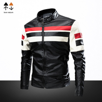 Veste en cuir pour homme, nouvelle veste en PU, vêtements de moto, veste d'hiver rembourrée pour homme