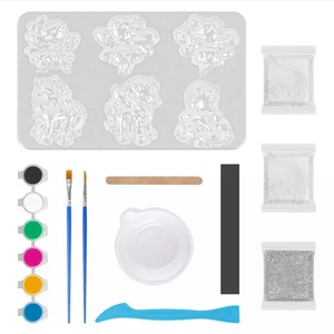 Kit d'art créatif éducatif DIY pour enfants : Dessin de licorne et peinture de fée à faire soi-même - Product Image 5