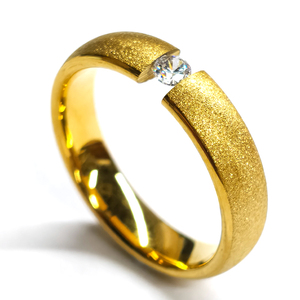 Anel Ajustável Feminino de Aço Inoxidável TG Wholesale com Revestimento a Vácuo em Ouro 18K para Festas - Product Image 2
