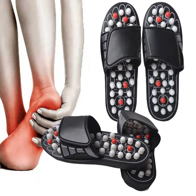 Slippers Foot Reflexology Acupuncture Therapy Massager Walk Stone Shoes Acupuncture Cobblestone Massageador Feet Massage Shoes