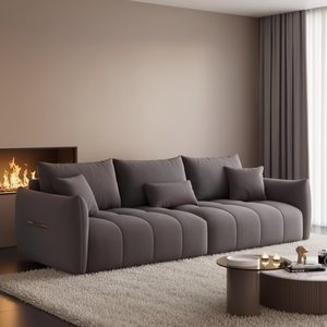 ชุดโซฟาหนังแท้สีครีมสำเร็จรูป ขายดี เหมาะสำหรับห้องนั่งเล่นขนาดเล็ก 3 ที่นั่ง - Product Image 3