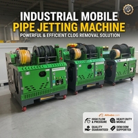 Machine de nettoyage de canalisations d'égouts septiques 80L/min, moteur diesel, nettoyeur haute pression