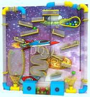 Mur de jeu interactif personnalisé avec balles pour l'école, équipement de terrain de sport intérieur en ABS