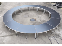 Plateforme de scène mobile en aluminium légère, facile à assembler, certifiée CE, pour défilés de mode, podiums de mariage et événements.