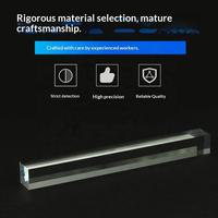 Tige optique en quartz haute transparence personnalisée pour guidage de la lumière - Diffuseur d'éclairage de précision pour éclairage latéral de microscope K9
