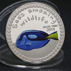 Woweiアフリカ熱帯魚海洋動物クロウフィッシュ彫刻記念金銀コインチャレンジコイン - Product Image 6