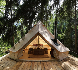 Di alta qualità 3m 4m 5m 6m 7m sahara tela di cotone <span class=keywords><strong>tenda</strong></span> di bell tende da esterno con stufa foro - Product Image 1