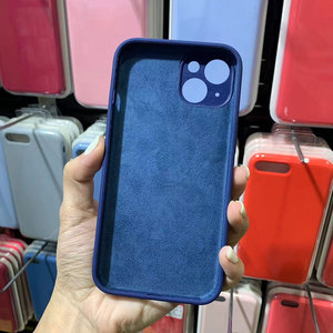 เคสซิลิโคนเหลว,เคสโทรศัพท์พร้อมโลโก้ของแท้สำหรับ iPhone 12 11 XR X 6 7 <span class=keywords><strong>8</strong></span> - Product Image 3