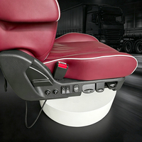 Siège de conducteur de camion ergonomique à suspension pneumatique, base amortissante, ceinture de sécurité intégrée, réglable