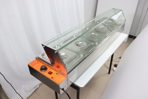 Baño María Eléctrico de Acero Inoxidable Plateado con 5 Recipientes para Buffet, Ideal para Bodas, Catering, Hoteles y Restaurantes - Product Image 2