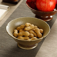 Plateau à thé et à collations en céramique rustique de style chinois, plat de service surélevé en porcelaine de style japonais, assiette à pâtisserie, assiette à fruits