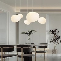 Lustre moderne en pierre blanche, luminaire suspendu à LED, personnalisé pour villa, hôtel, escalier, lustre d'escalier