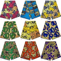 Kain Brokat Katun Afrika Tahan Gesekan, Tebal, Bermotif Etnik Batik untuk Anak Laki-laki, Lebar 43/44 inci, untuk Pakaian/Gaun