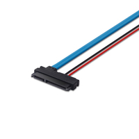 Lingable 30CM série ATA 22Pin à 13Pin convertisseur cordon 7 + 15 femelle à 7 + 6 mâle SATA câble adaptateur Slimline connecteur mâle