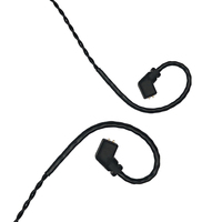 Moniteur intra-auriculaire OFC 4-Stands 18 cœurs avec prise coudée de 3.5mm Câbles pour casque MP3 Cordons de remplacement pour écouteurs QDC CCA KZ 64audio