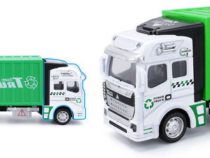 Modellino di <span class=keywords><strong>Camion</strong></span> <span class=keywords><strong>della</strong></span> <span class=keywords><strong>Spazzatura</strong></span> a Retrocarica 2023, <span class=keywords><strong>Giocattolo</strong></span> in Metallo Pressofuso - Product Image 4