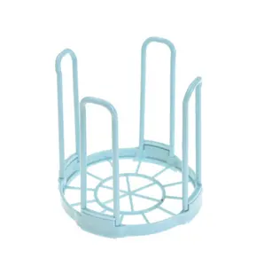 Rak penyimpanan penata mangkuk, peniris air rumah rak piring dapur rak penyimpanan mangkuk pemegang plastik garis ANI-26 dapur indah