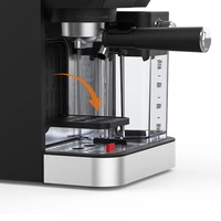 Machine à expresso électrique programmable à une touche, mousseur à lait automatique, cafetière 20 bars pour cappuccino, latte, acier inoxydable