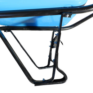 Brouette de chantier robuste WB7400 150 kg avec roue pneumatique 4.00-8, chariot de jardin avec plateau métallique thermolaqué - Product Image 5