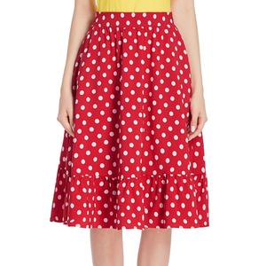 BPS02054 Belle Poque Delle Donne Polka Dots <span class=keywords><strong>Gonna</strong></span> Con Tasche Elastico In Vita Svasato A-Line Vintage Gonne - Product Image 1