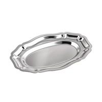 Plateau de service ovale en acier inoxydable 304, style Instagram, coréen, minimaliste, pour poisson vapeur, fruits et snacks