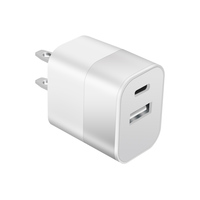 Chargeur mural double A+C OEM, adaptateur mural, sortie 5V/2.4A pour téléphone