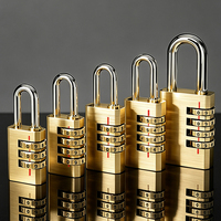 Cadenas à combinaison à 4 chiffres en laiton massif, sans clé, antivol, pour casier, armoire, bagages, protection de sécurité extérieure