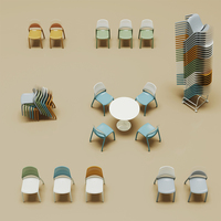 Chaises d'école empilables bon marché d'étude ergonomique en plastique de bureau de massage pour la chaise de formation d'enfants d'étudiant de salle de classe