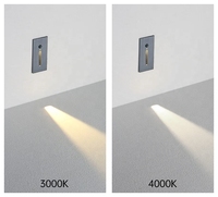 Lampes murales LED en aluminium 3W avec détecteur de mouvement, éclairage d'escalier à induction, éclairage mural encastré pour la maison, le bureau et la maison