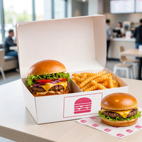 Empaques de Alimentos al por Mayor Personalizados, Ecológicos y Desechables para Comida Rápida, Hamburguesas, Papas Fritas, con Laminación Mate