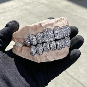 Grillz élégant en moissanite, taille brillant rond, bijoux de luxe hip-hop, accessoire dentaire tendance, cadeau pour hommes et femmes - Product Image 1