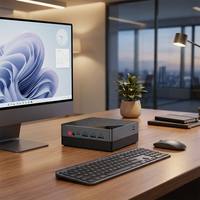 Mini PC con Windows/Linux R5-5625U de Alto Rendimiento, DDR4 8/16GB RAM, 256/512GB SSD, WiFi6, 4K, 2*RJ45 LAN, Triple Pantalla