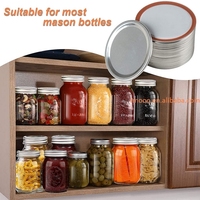 Prix usine étanche étanchéité fer blanc argent cuisine bouteilles en verre stockage solides couvercles de mise en conserve réutilisables couvercles de pot à large bouche