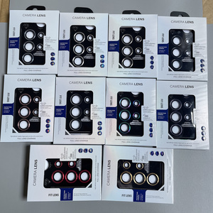 HD rõ ràng Tempered Máy ảnh ống kính bảo vệ S25 S23 cộng với 3D rạng rỡ 9H Độ cứng kim loại vòng Flim Glass đối với Samsung Galaxy Ultra - Product Image 5