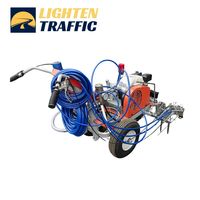 Machine de marquage au sol à peinture froide sans air professionnelle pour alléger le trafic, système hydraulique importé, double pistolet, poussée manuelle pour les routes